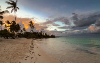 Playa de Samaná al atardecer